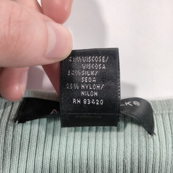 August Silk Silk Blend Knit Beaded Cami Top M Fairy Boho Y2K Whimsigoth Beachy - Picture 5 of 6